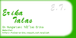 erika talas business card